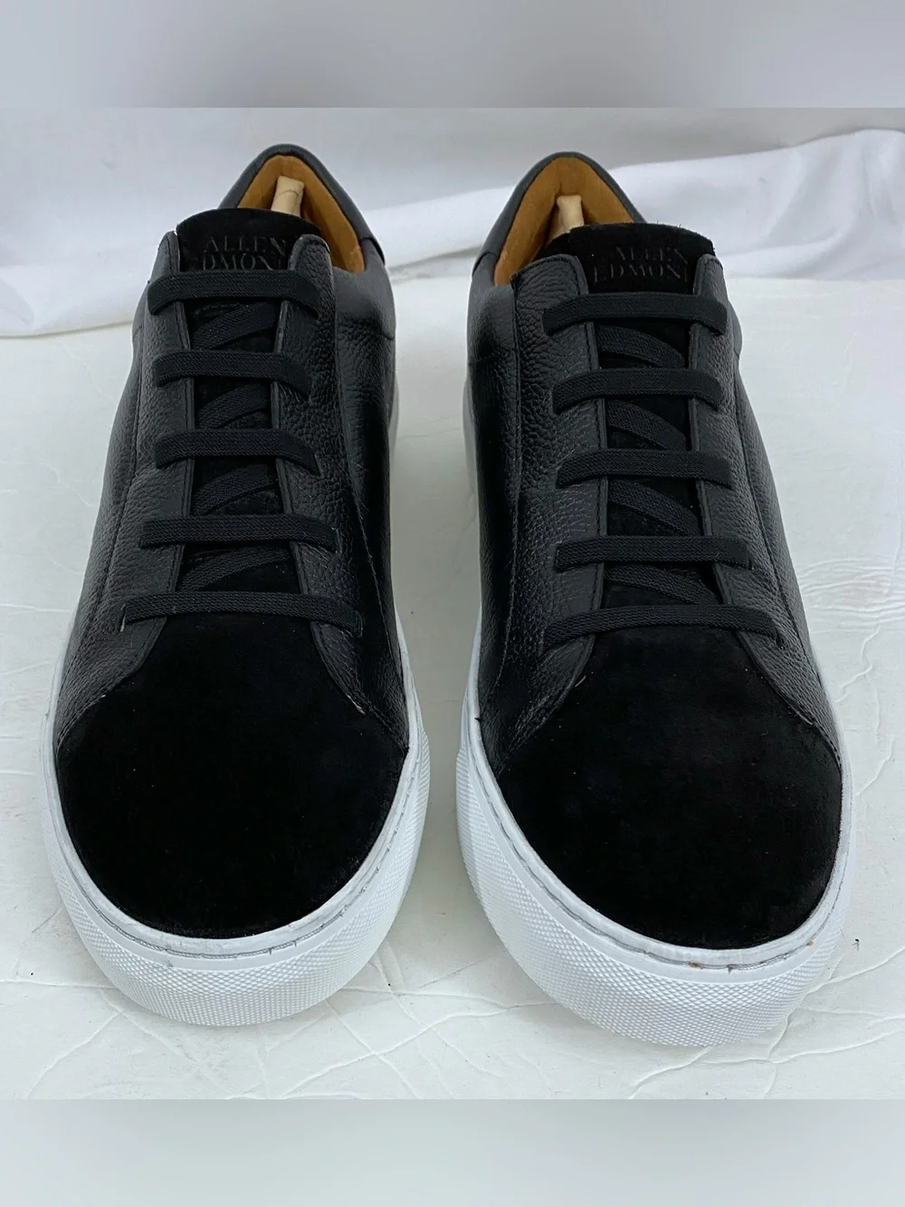 Allen Edmonds Men's Black Fisher Leather Suede Slip On Sneaker Shoes 12 D